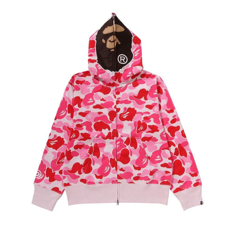 BAPE ABC Camo 2nd Ape Full Zip Hoodie 'Pink'