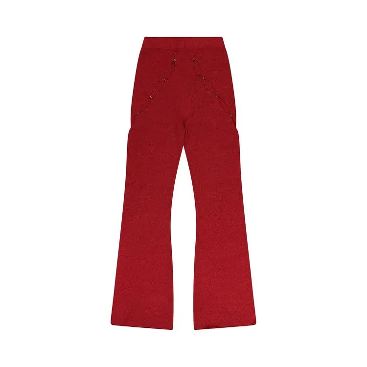 Rhude Knit Straight Pants 'Red'