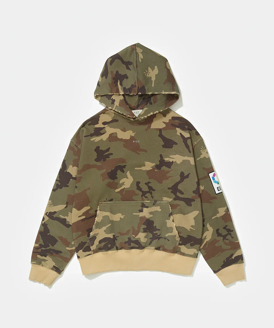 Camo Distressed Hoodie
