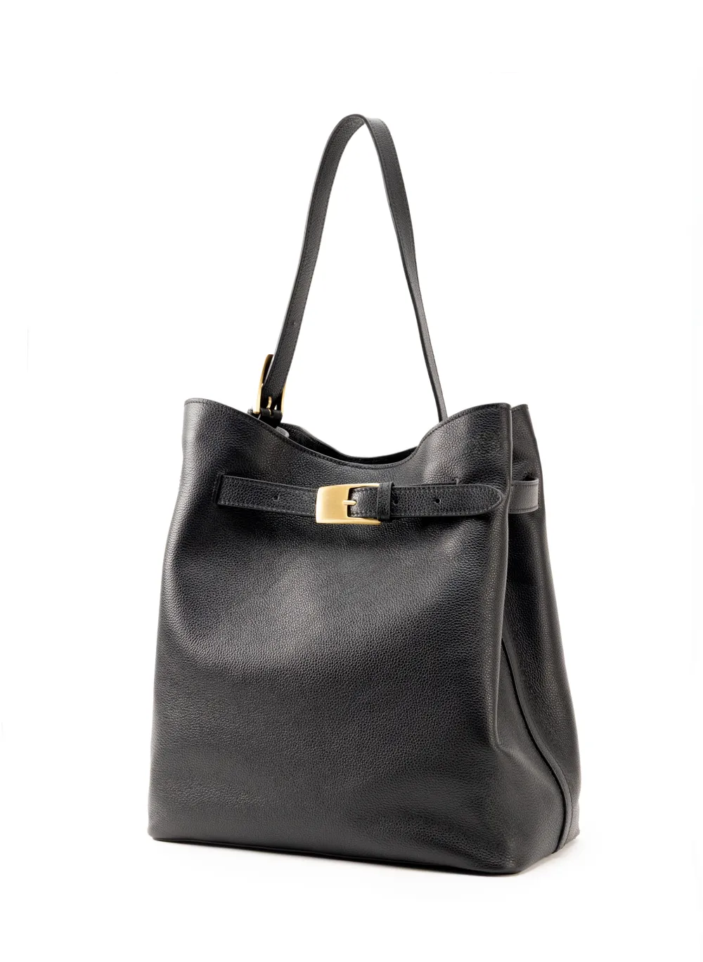 Belt Bag Pebbled Leather Black - Gold - 3