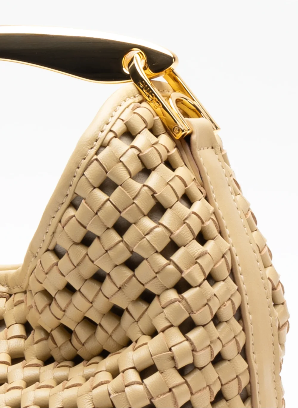 Small Boomerang Woven Leather Butter - 5