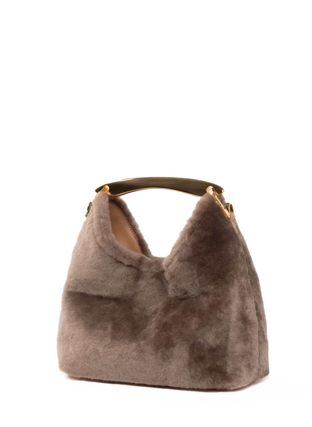 Small Boomerang Shearling Taupe - 3