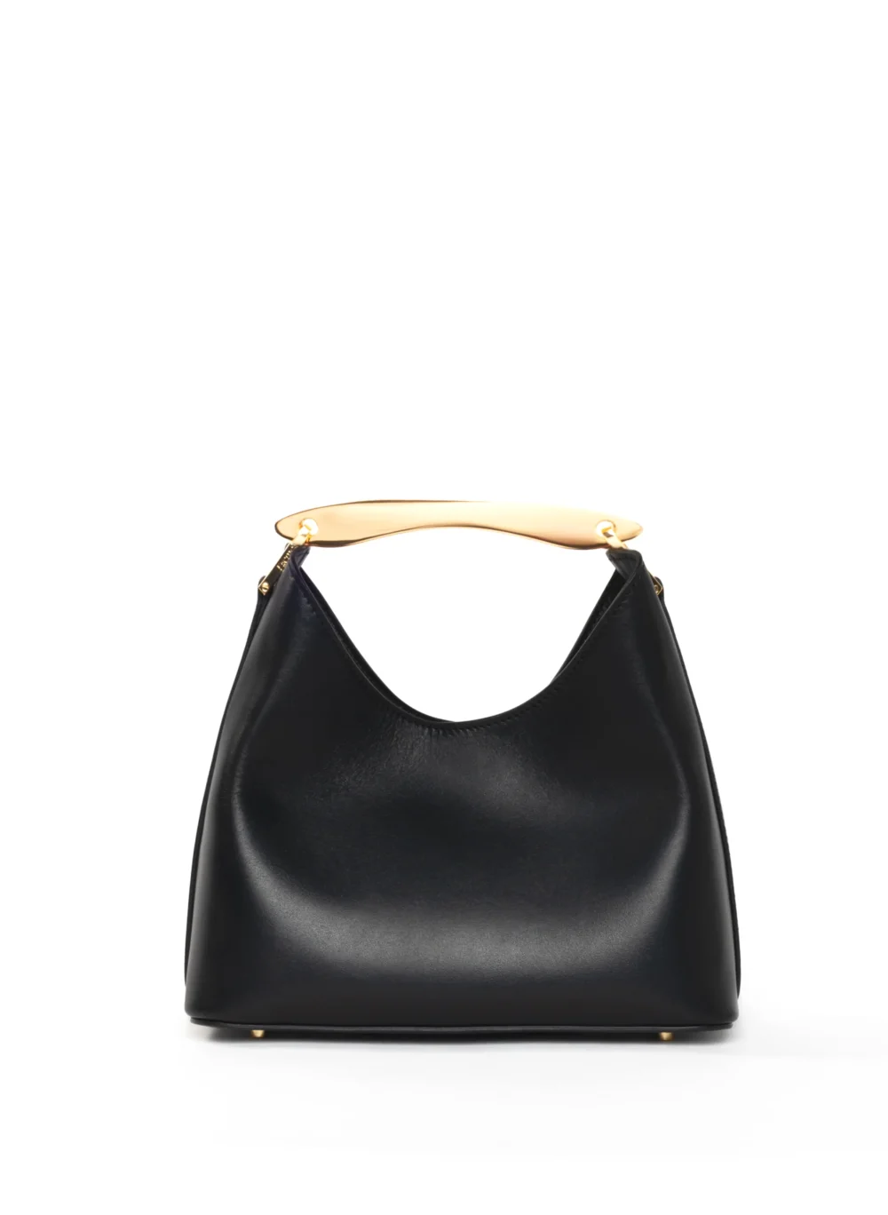 Small Boomerang Leather Black - Gold