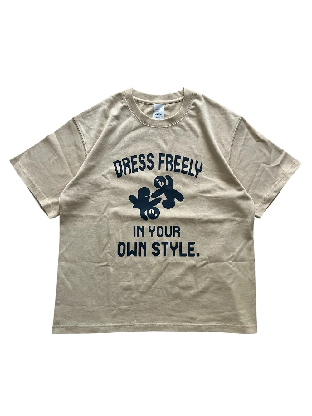 T-SHIRT SLOGAN BEIGE