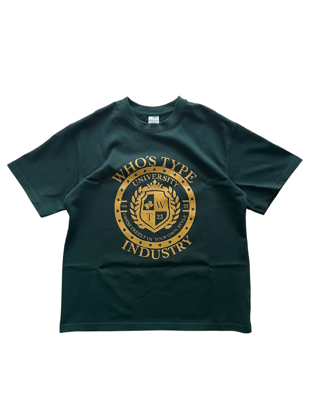 T-SHIRT UNIVERSITAIRE VERT