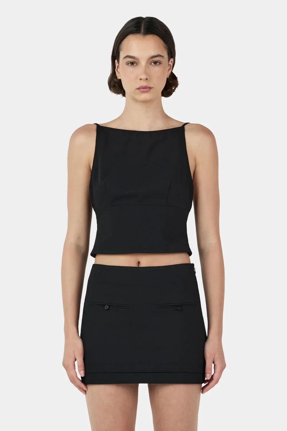 Leah Backless Top Black