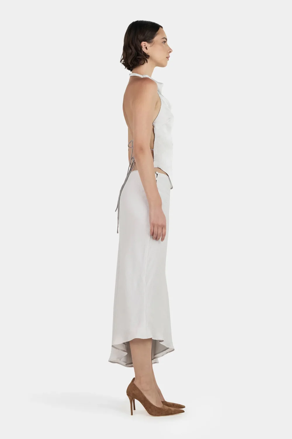 Lucie Asym Skirt Silver - 4