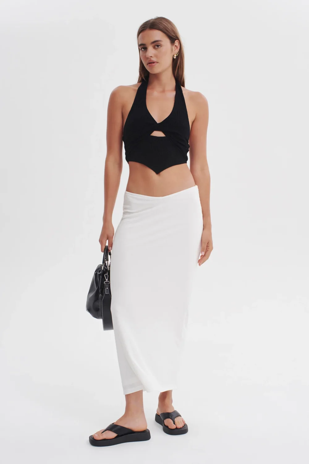Rebel Jersey Skirt Ivory