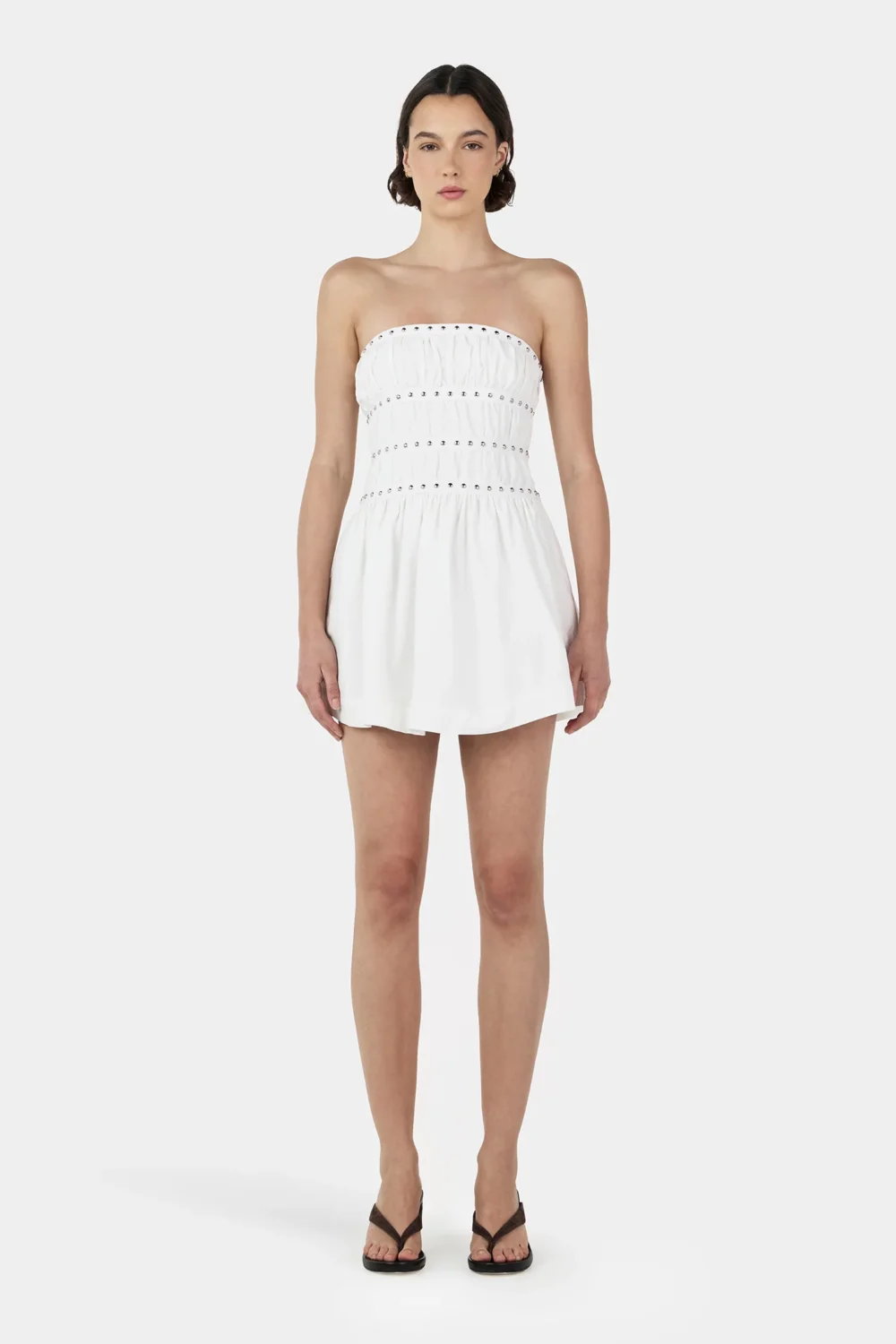 Jenny Studded Mini Dress Ivory