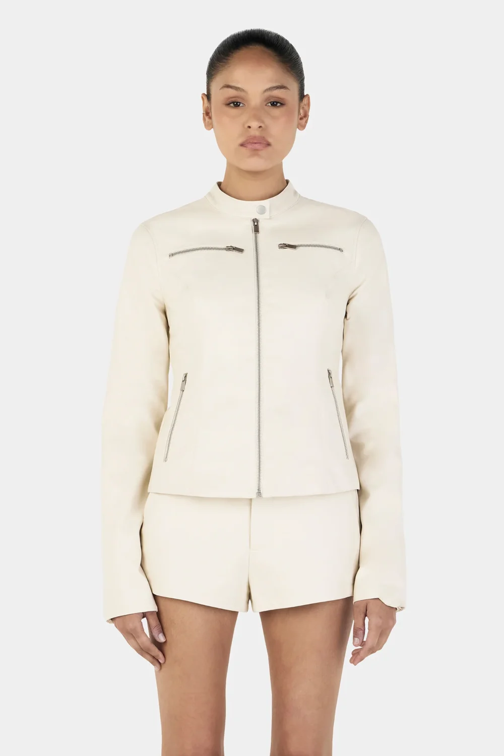 Tari Moto Jacket Cream