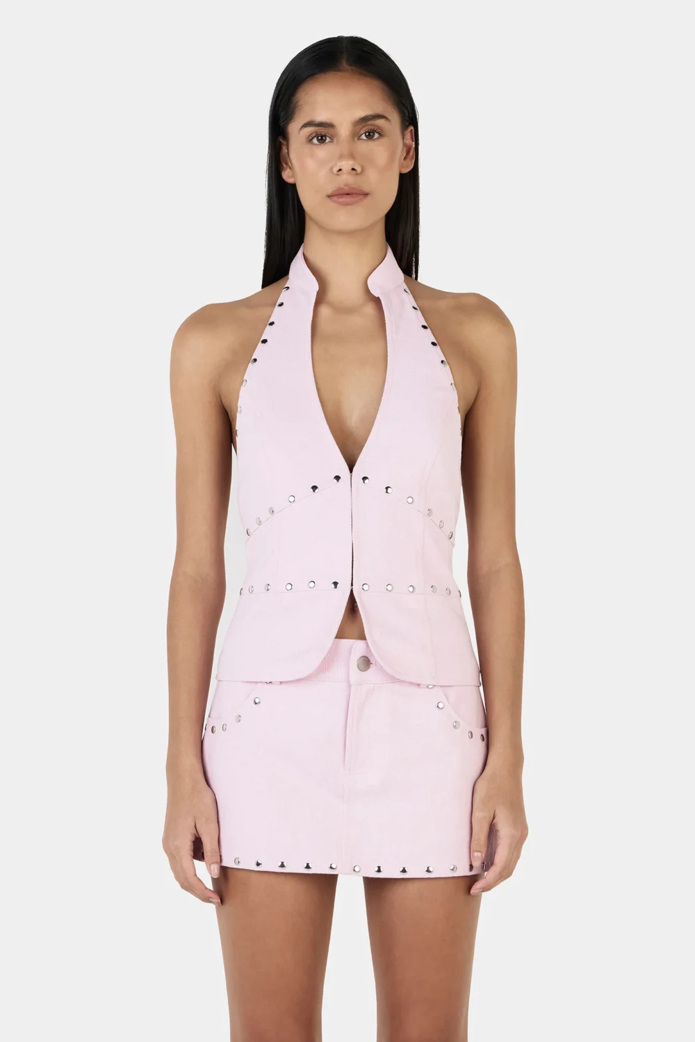 Selma Studded Top Baby Pink