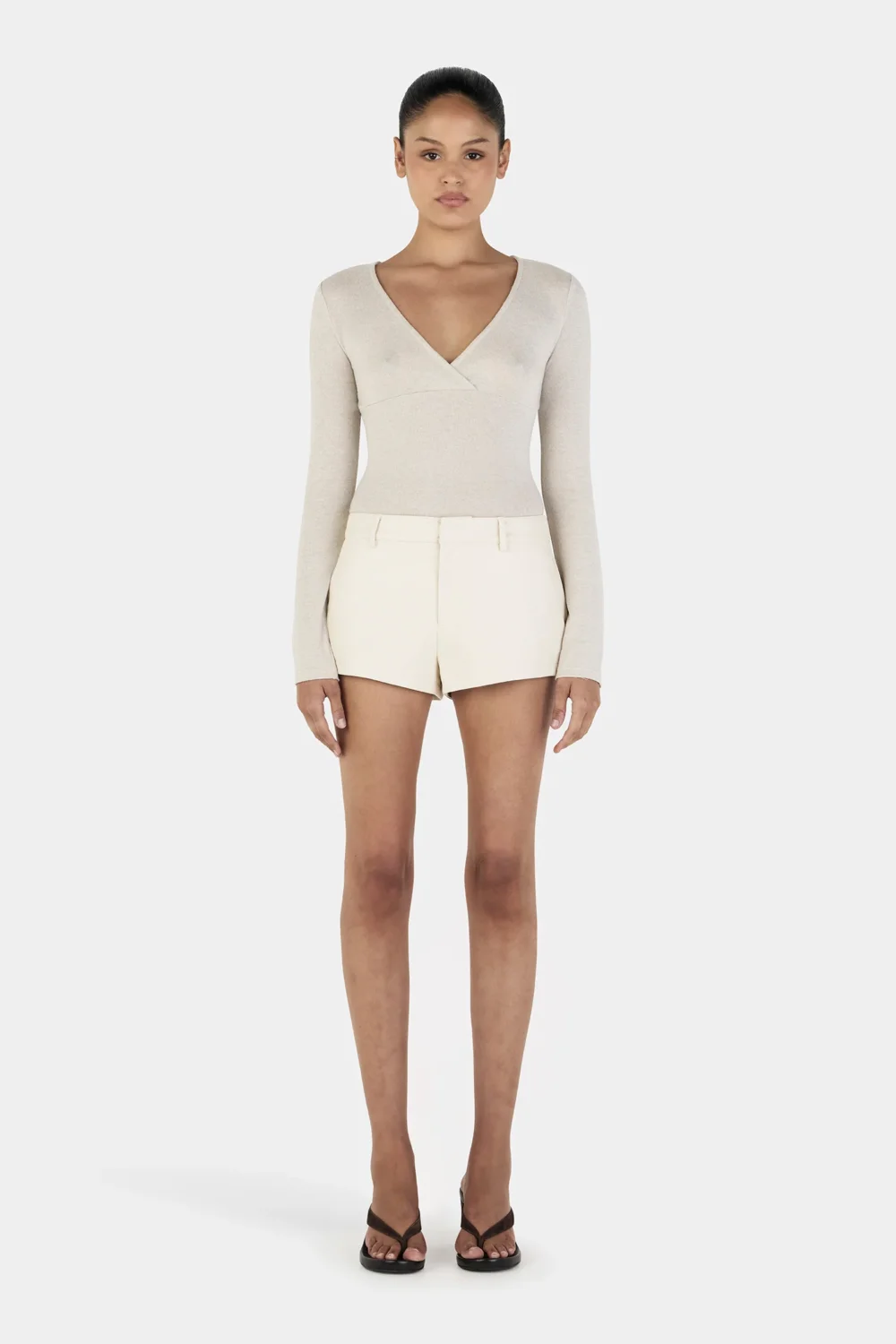 Lyra Long Sleeve Top Cream - 3
