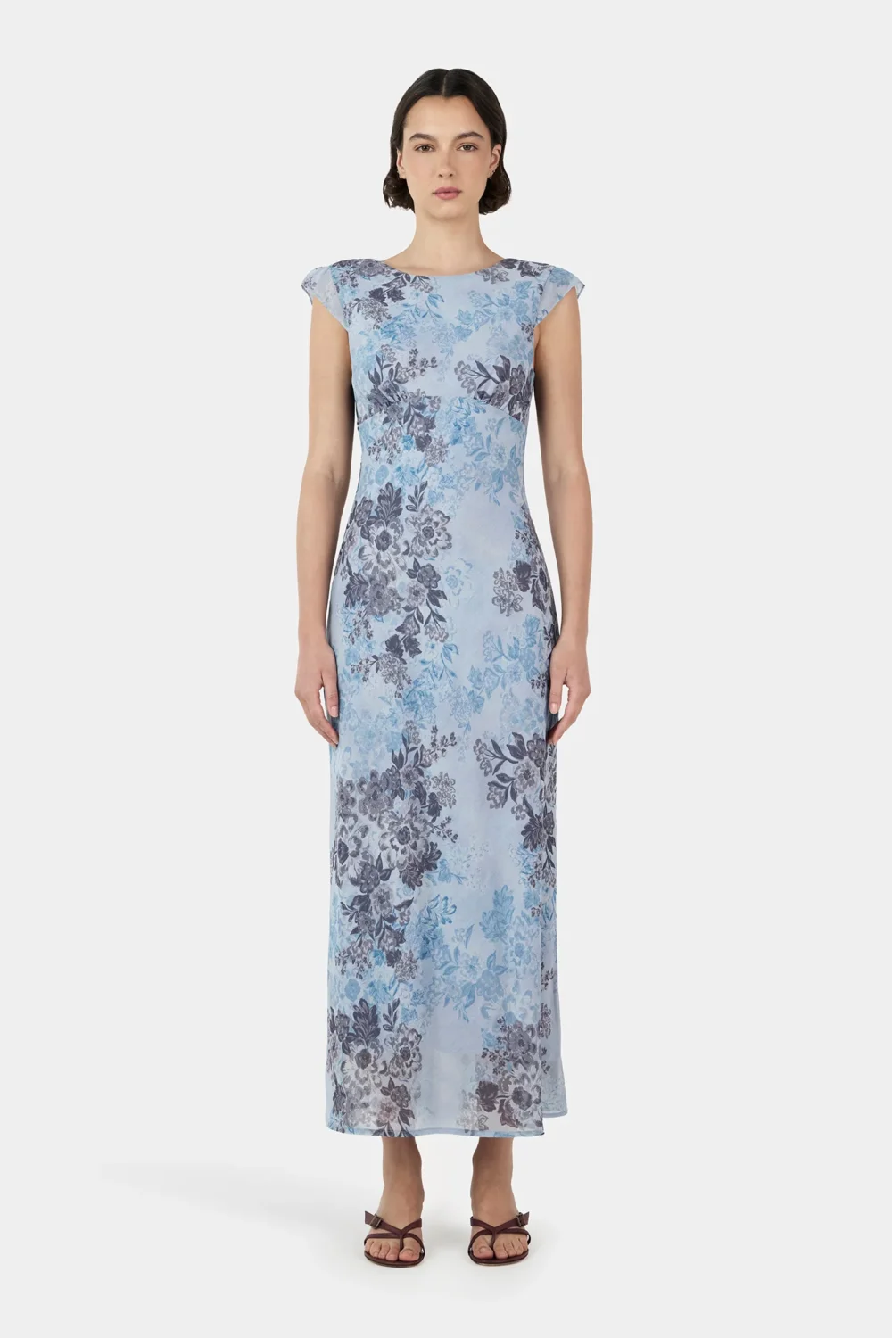 Cabello Midi Dress Blue Jasmine