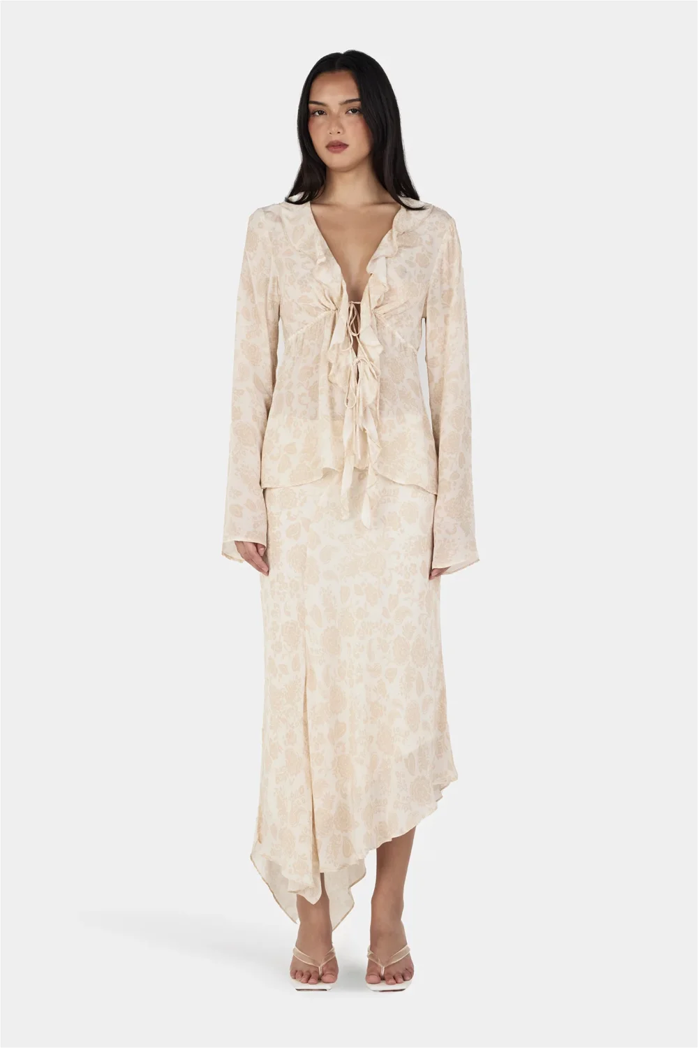 Jazzie Asym Skirt Western Bloom