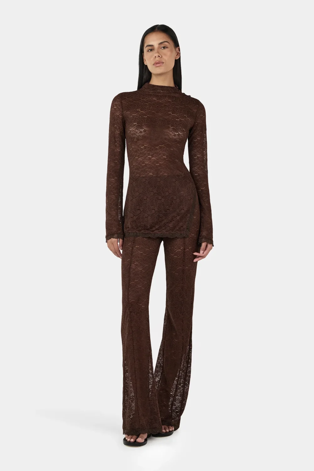 Clive Long Sleeve Top Chocolate - 3