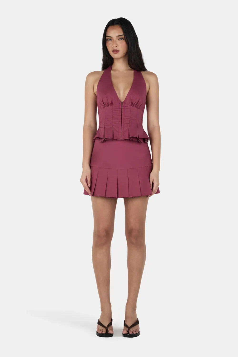 Laura Mini Skirt Raspberry