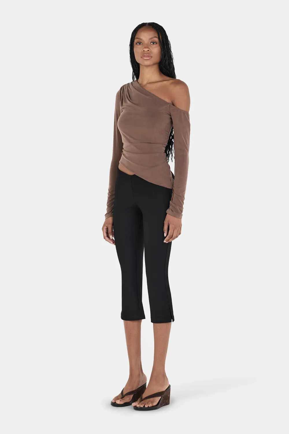 Pearla Long Sleeve Top Chocolate - 4