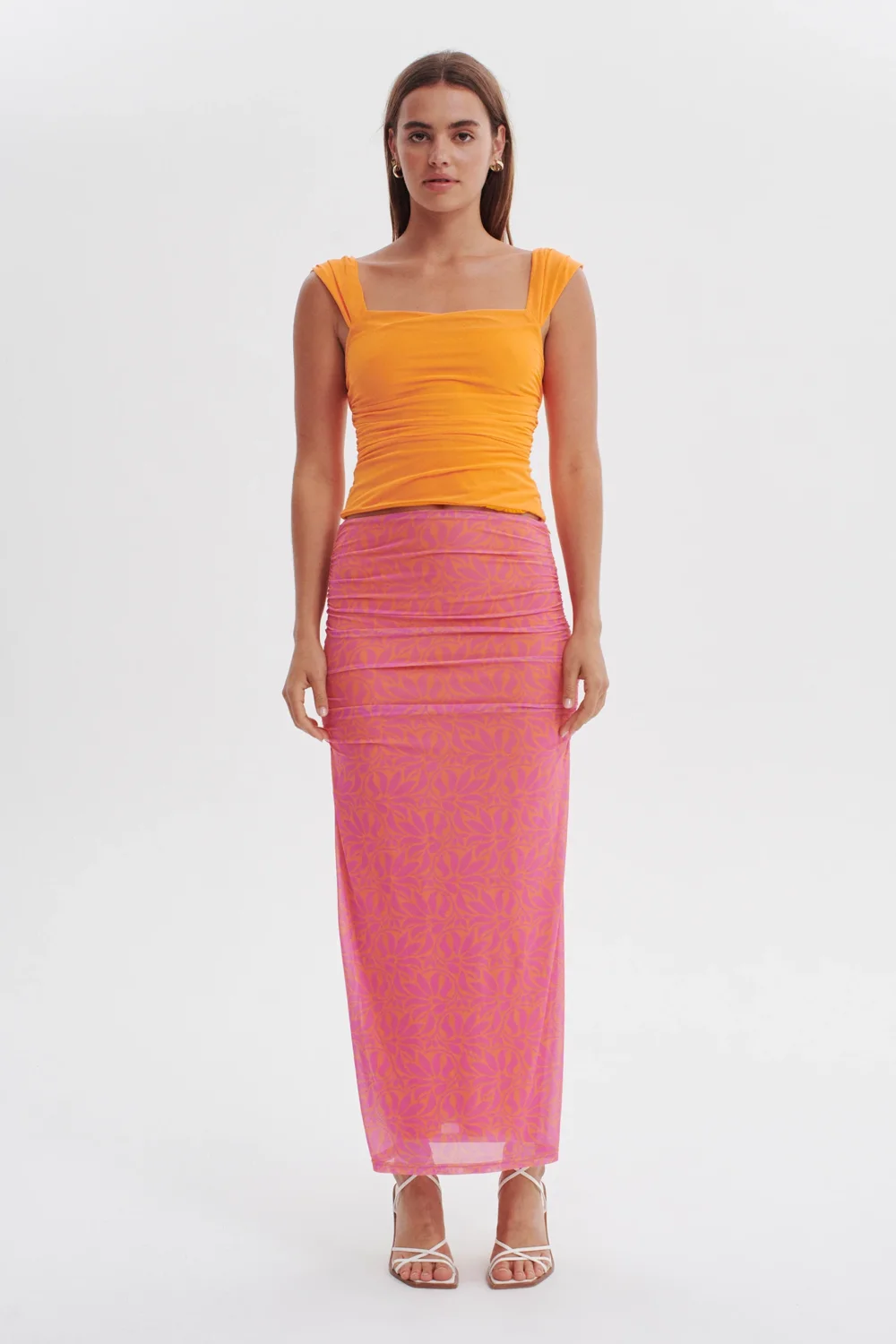 Desire Mesh Skirt Pink Palm