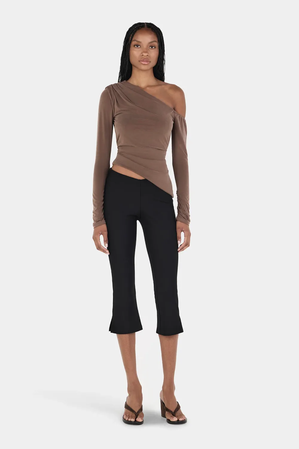Pearla Long Sleeve Top Chocolate - 3