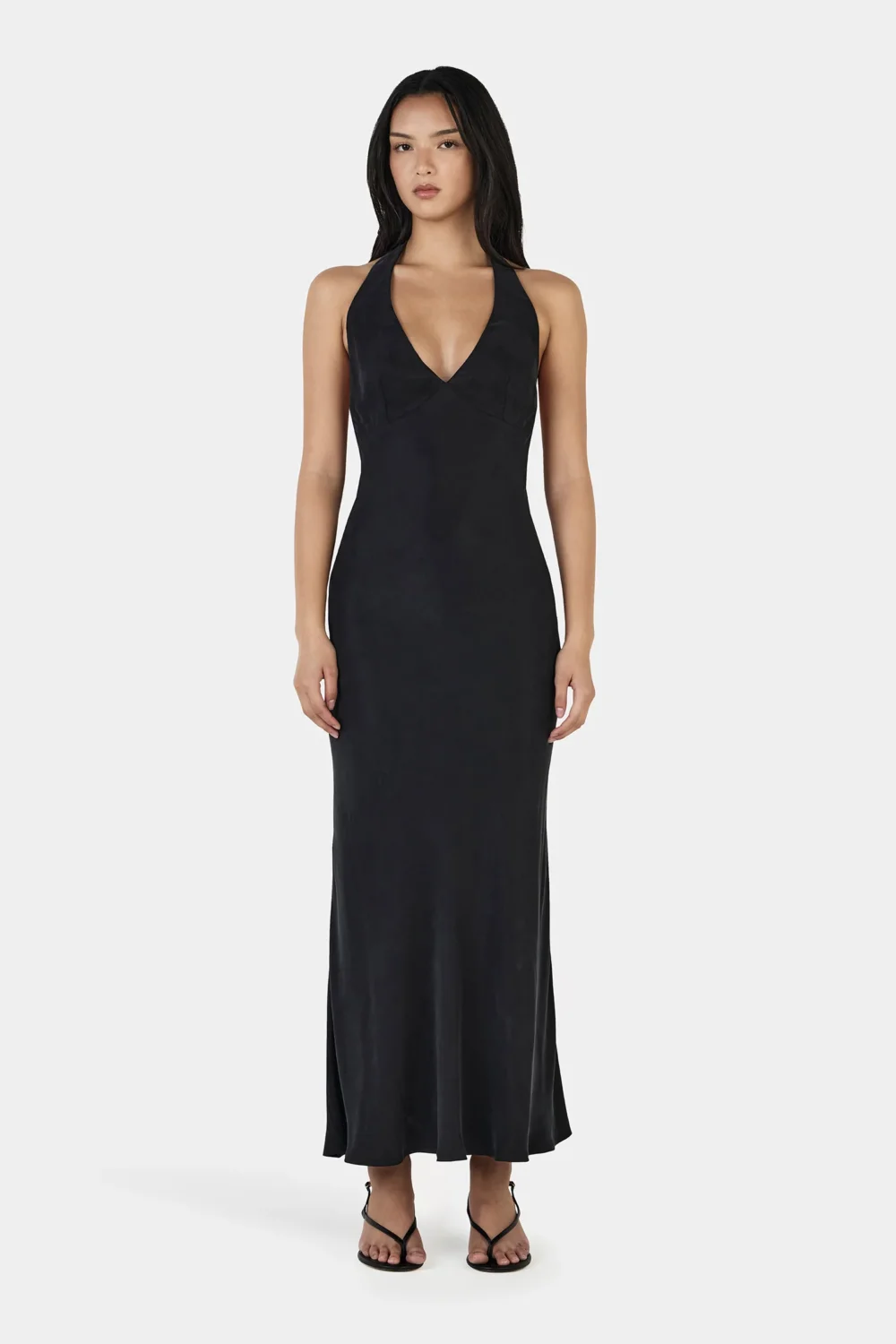 Ariana Halter Dress Black