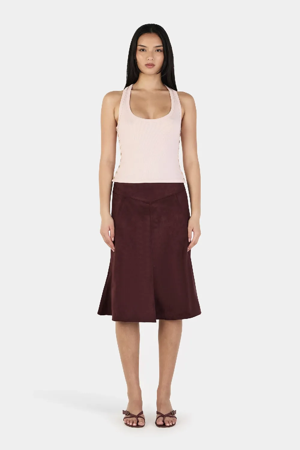 Guilia Midi Skirt Cocoa