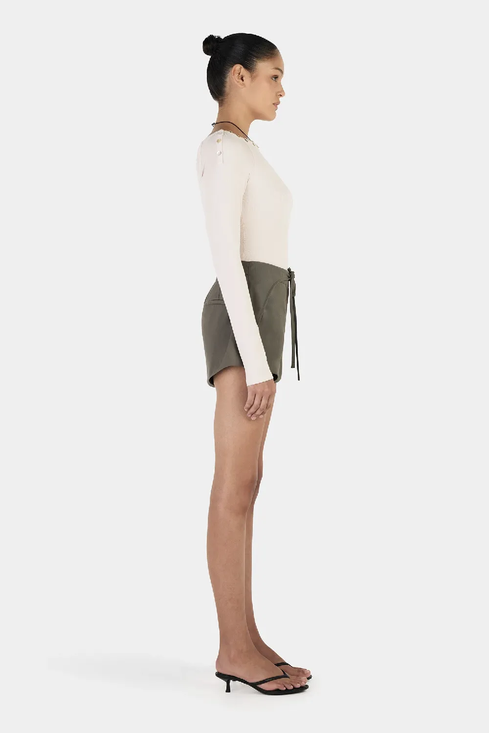 Quinn Long Sleeve Top Cream - 4