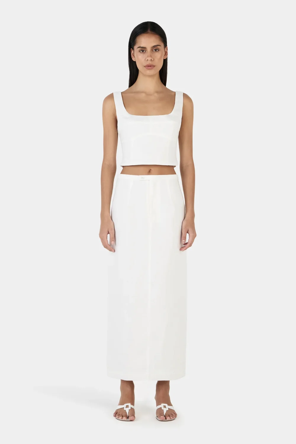 Olivia Midi Skirt Ivory