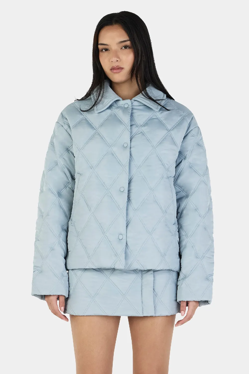 Quinton Quilted Jacket Ice Blue