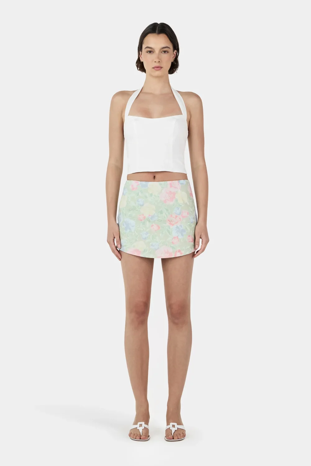 Grace Linen Mini Skirt Meadow