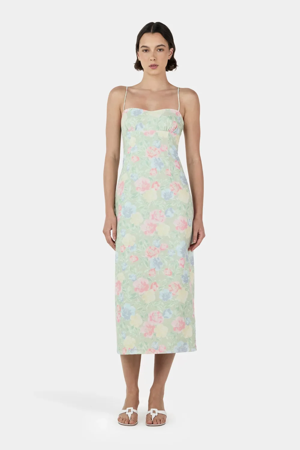 Hannah Linen Midi Dress Meadow