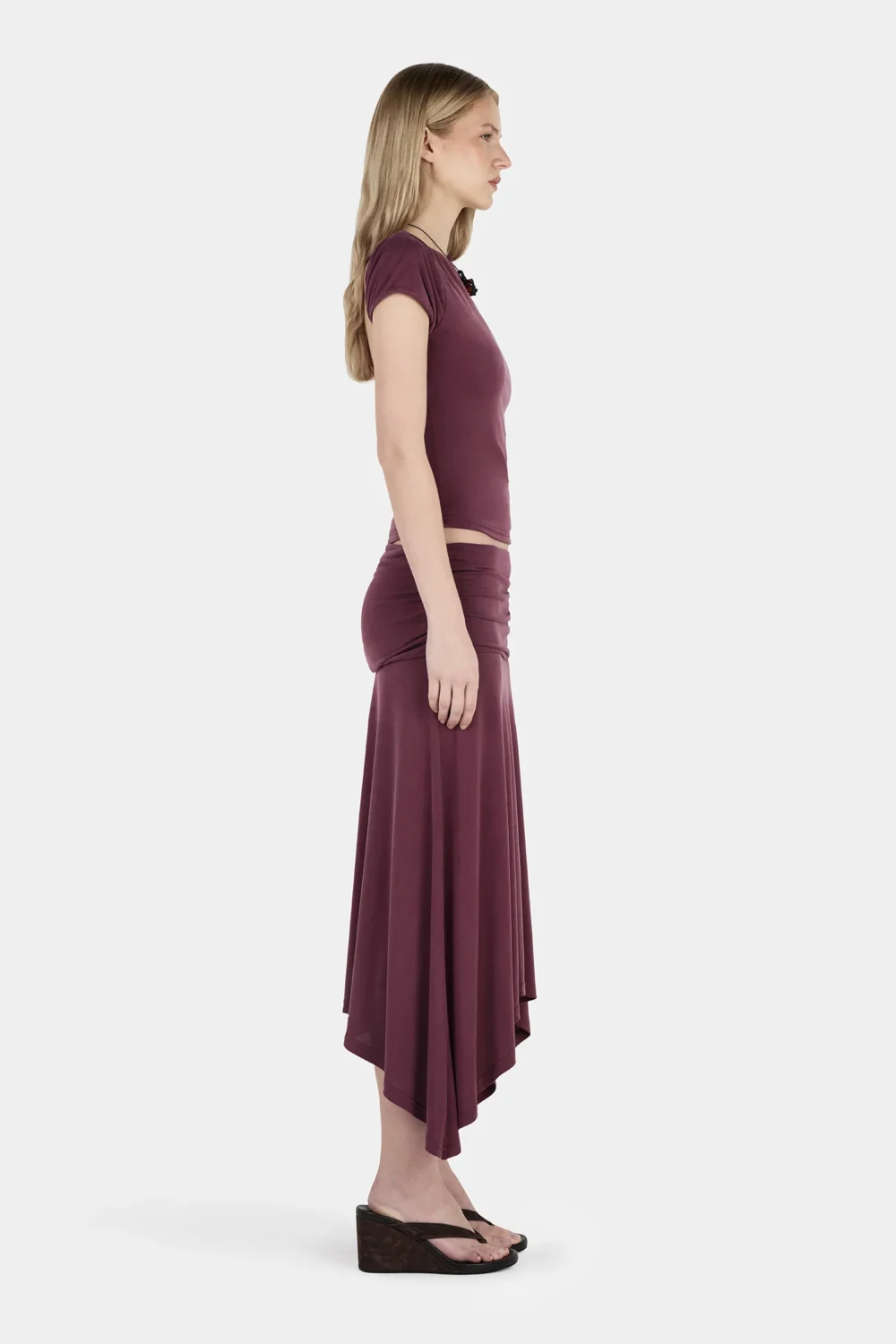 Farrah Midi Skirt Plum - 5