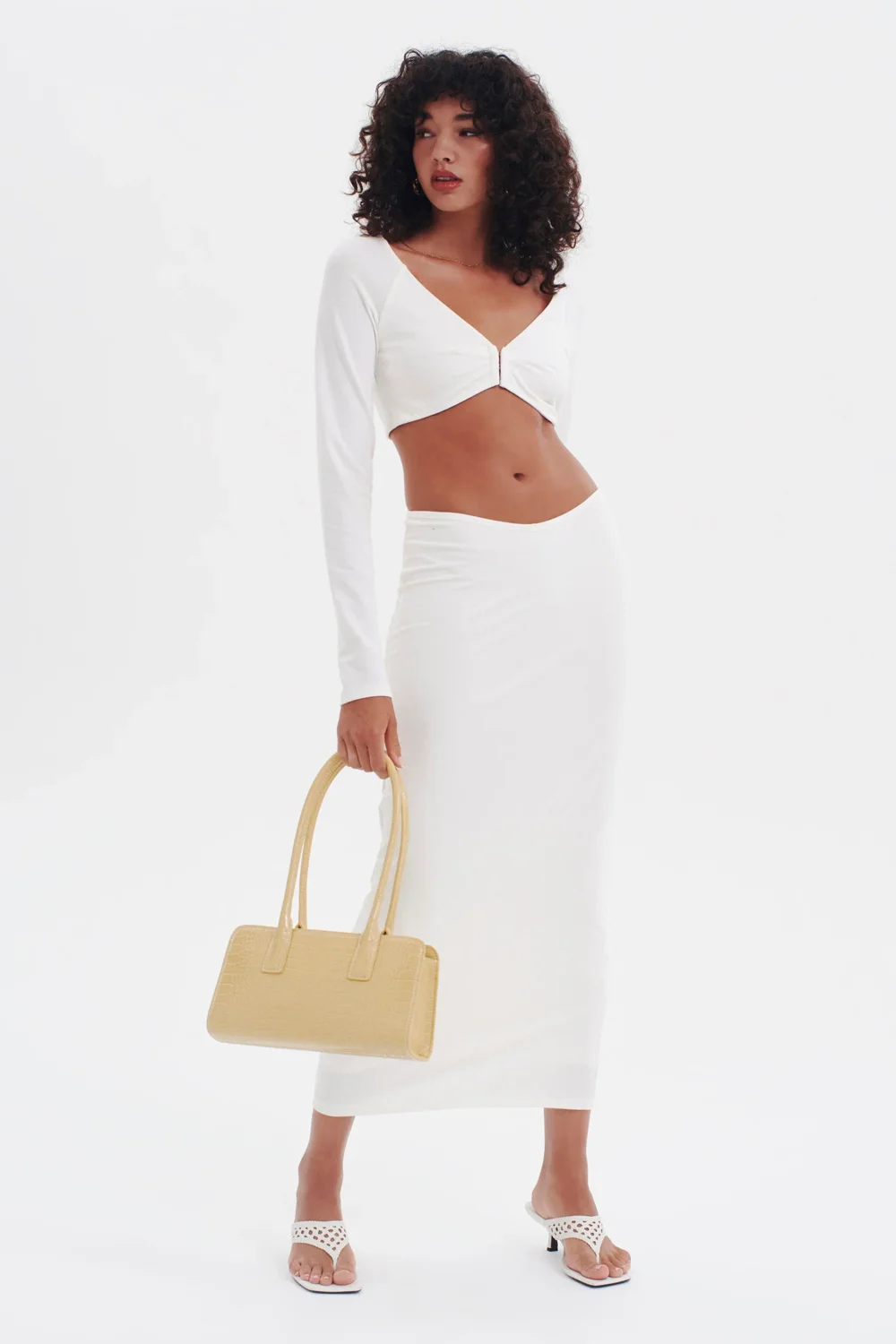 Heat Wave Crop Top White