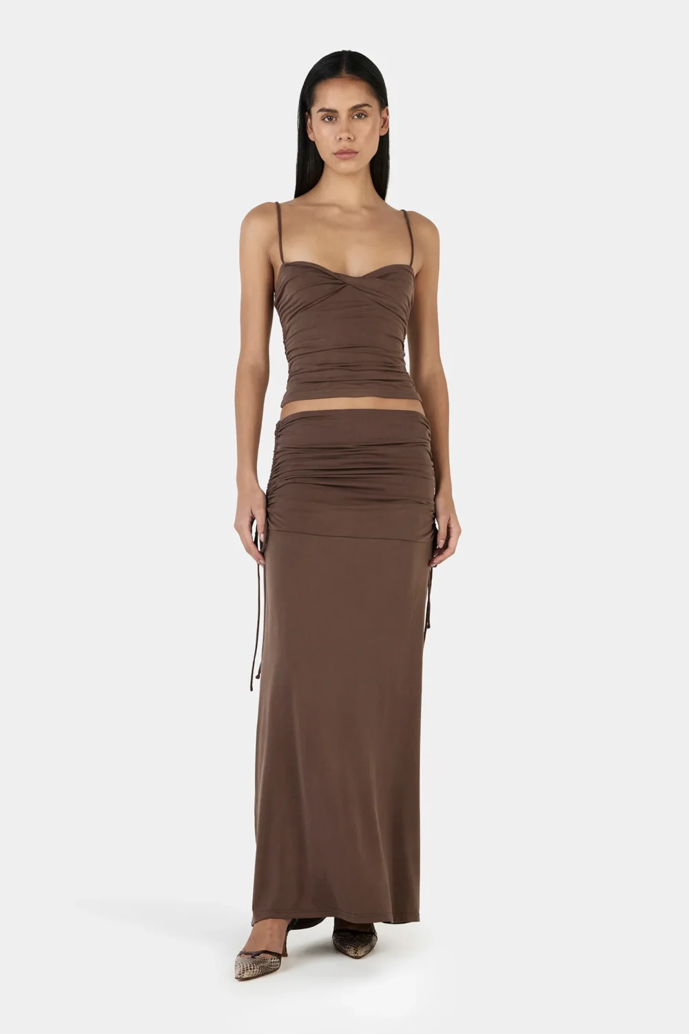 Heather Maxi Skirt Chocolate - 3