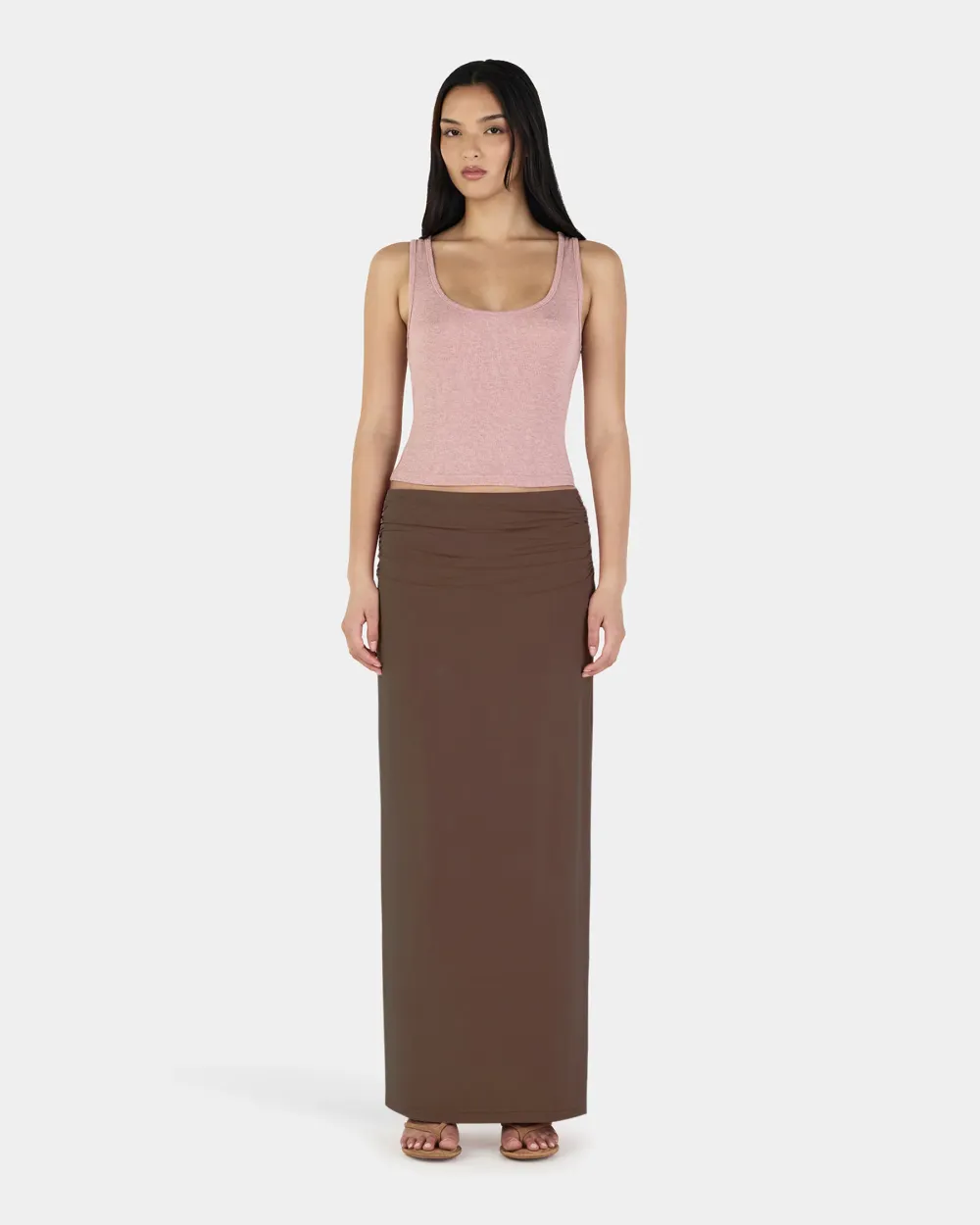 Alba Maxi Skirt Chocolate