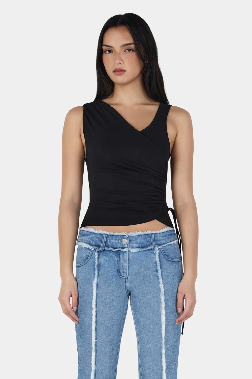 Rhonda Asym Top Black