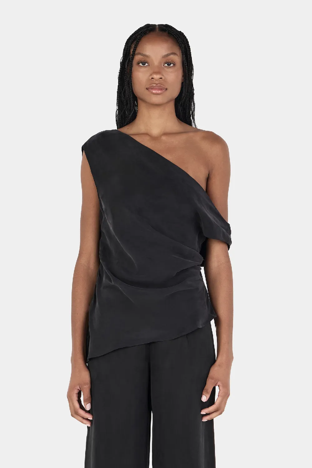 Trixie Asym Top Black