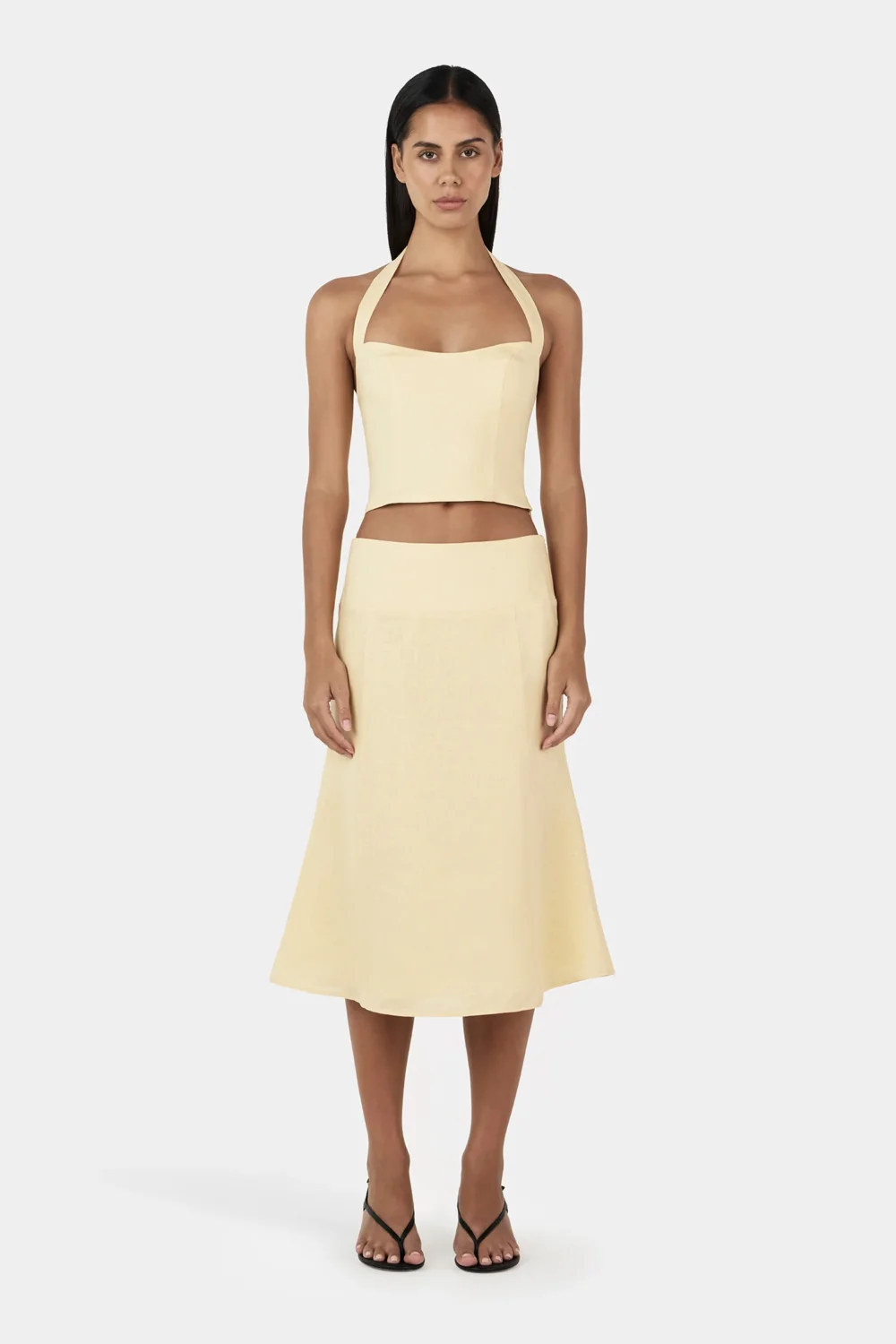 Bambi Linen Skirt Lemon