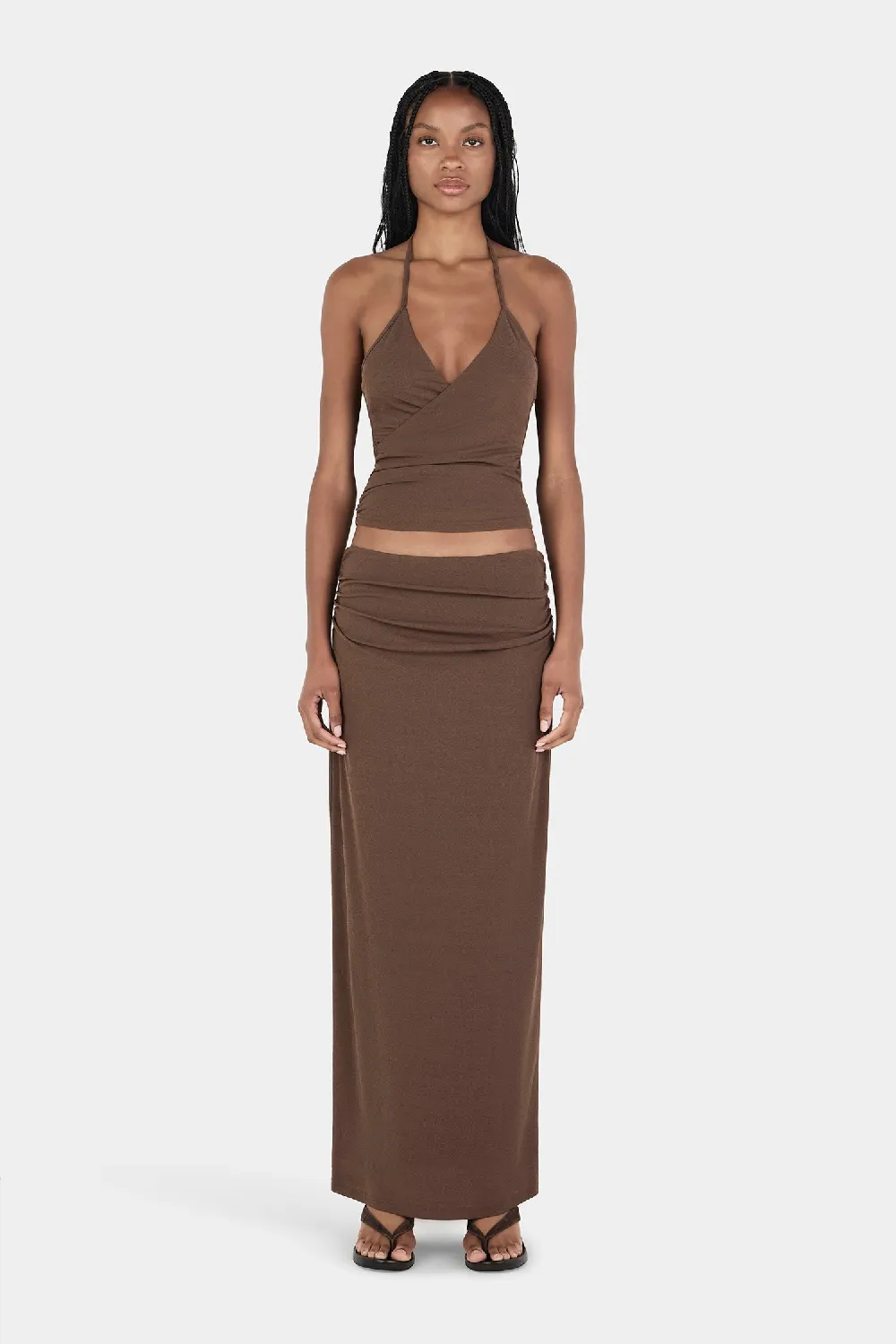 Bianca Maxi Skirt Chocolate