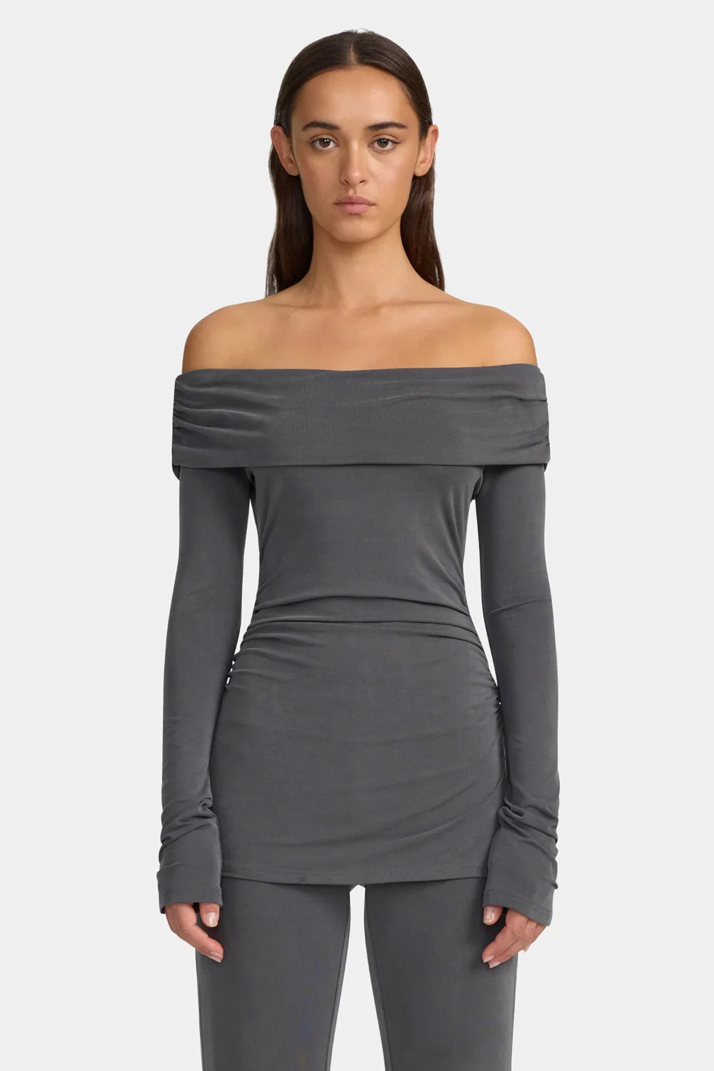 Else Jersey Top Charcoal