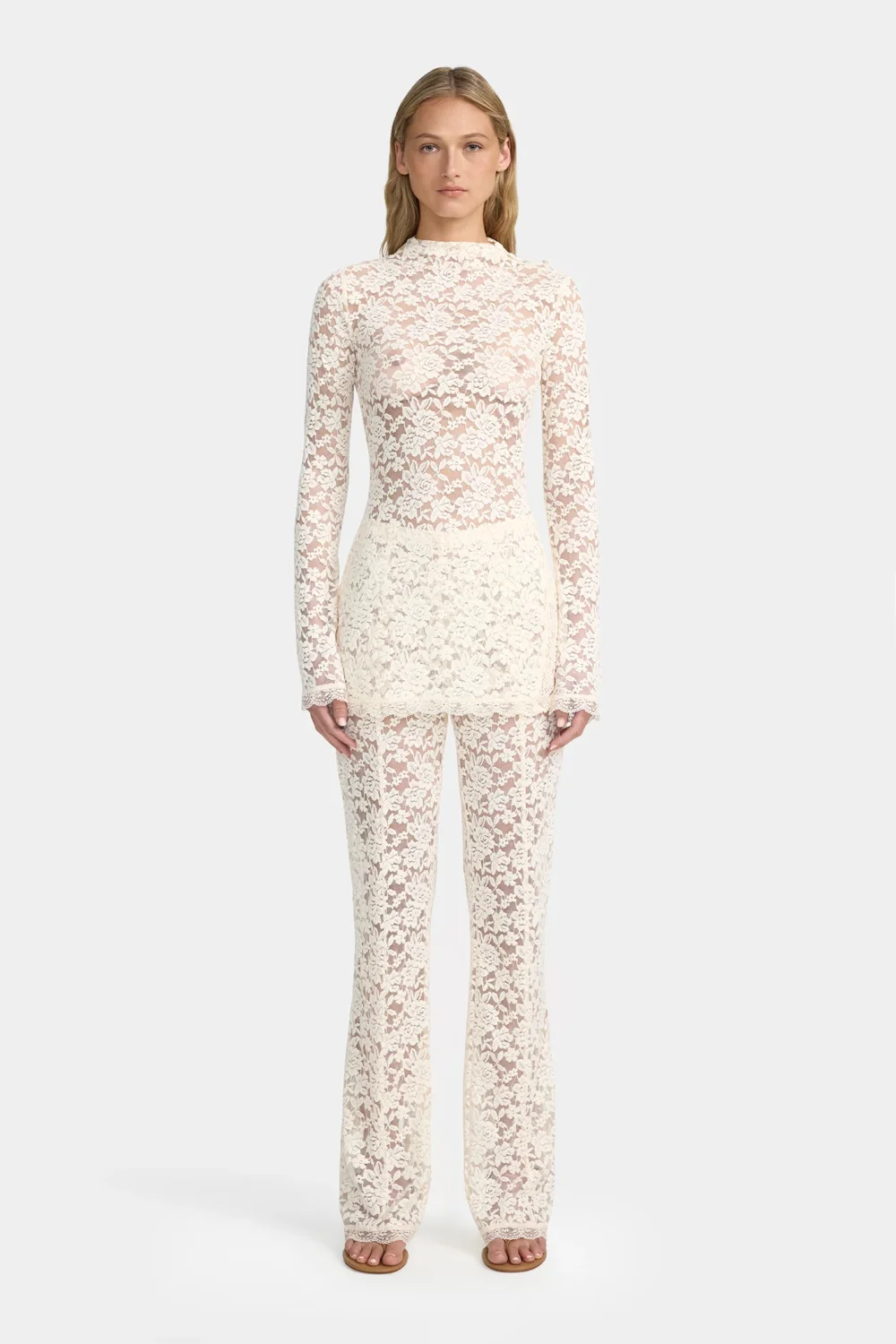 Evangeline Lace Pant White