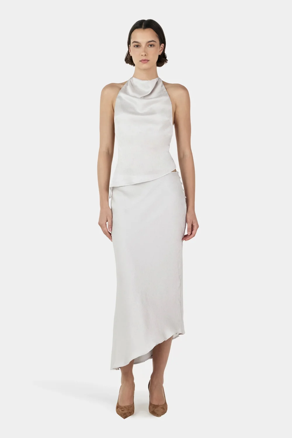 Lucie Asym Skirt Silver