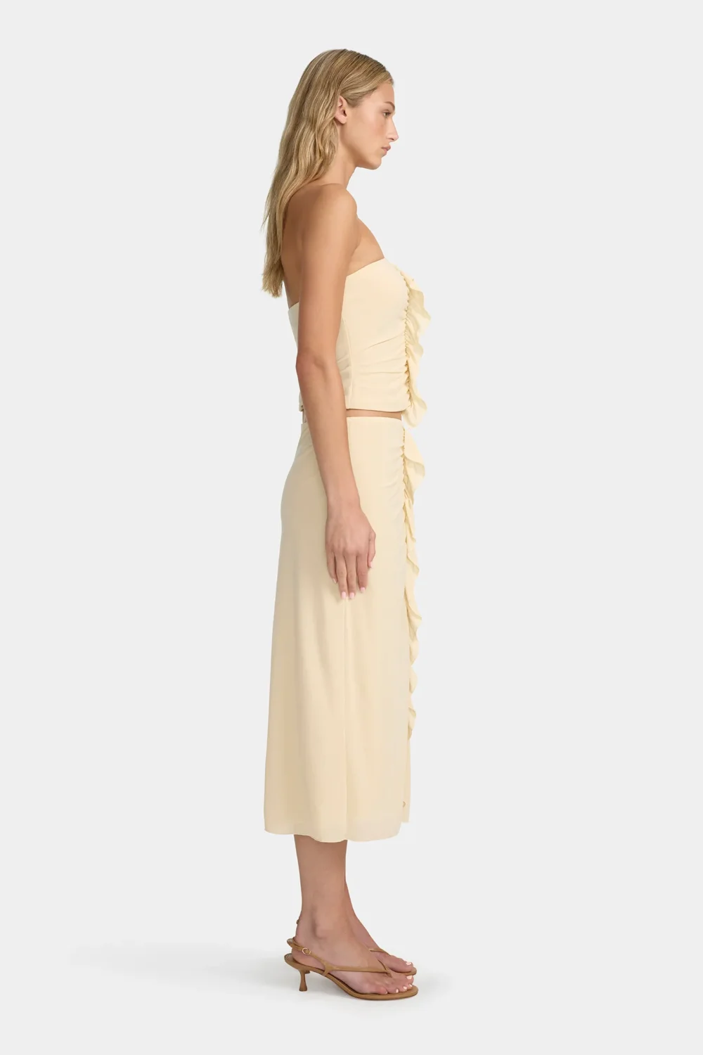 Leura Midi Skirt Beige - 5