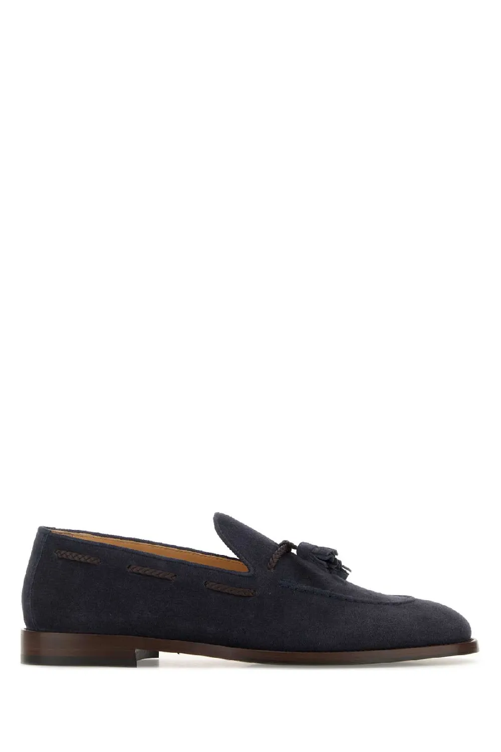 Brunello Cucinelli Moca Nappina Loafers — Navy