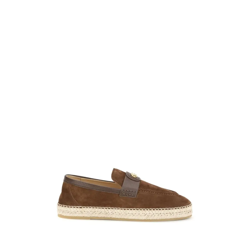 Valentino Garavani Suede with VLogo Signature Espadrille — Brown