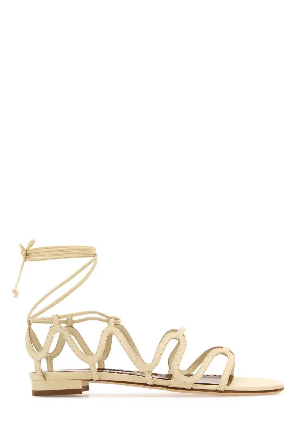 Manolo Blahnik Lcrm Sandal — Beige
