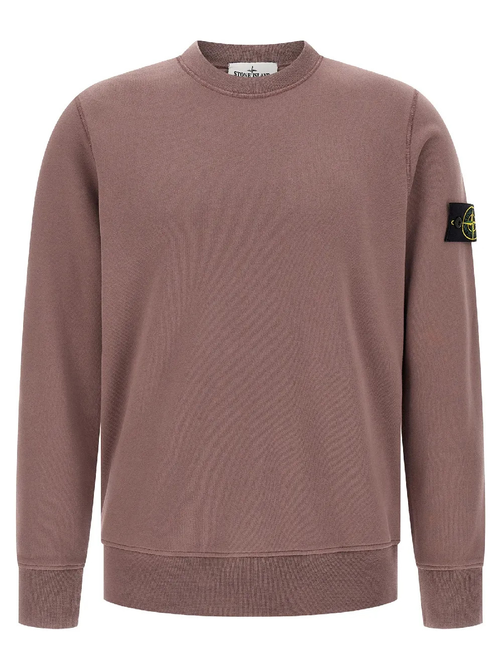 Stone Island Organic Cotton Crewneck Sweatshirt — Purple