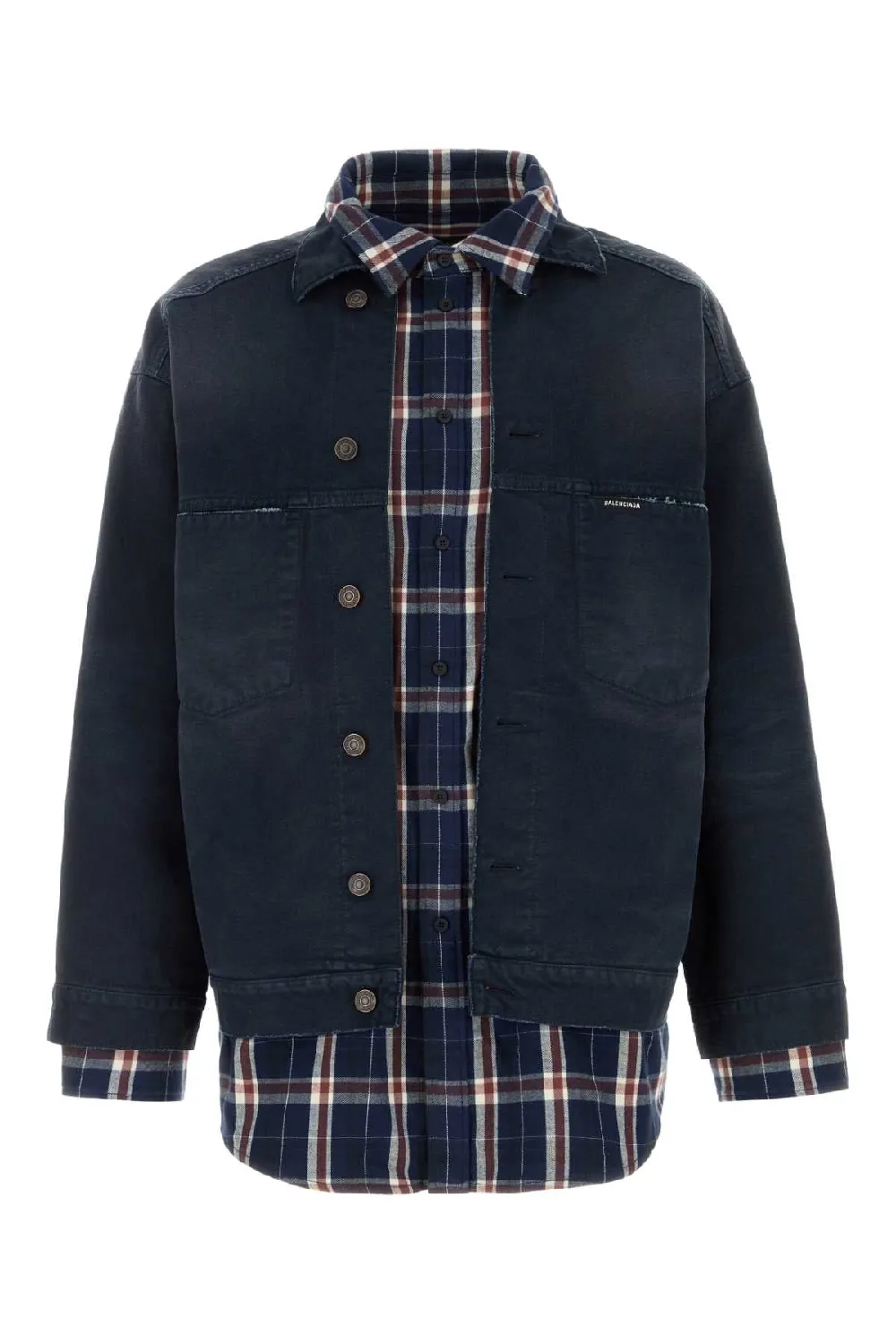 Balenciaga Shirt Denim Jacket — Navy