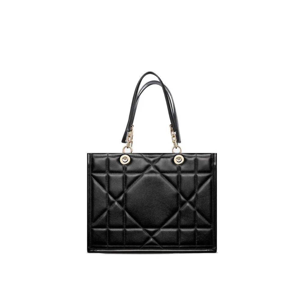 Dior Quilted Leather Shoulder Bag — Black