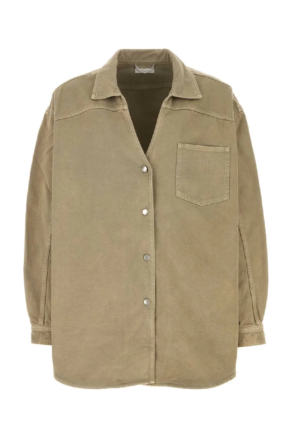 1989 Studio Cotton Button-Up Overshirt — Beige