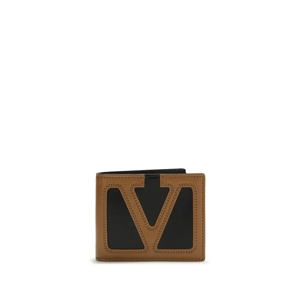 Valentino Garavani VLogo Leather Wallet — Black